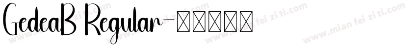 GedeaB Regular字体转换